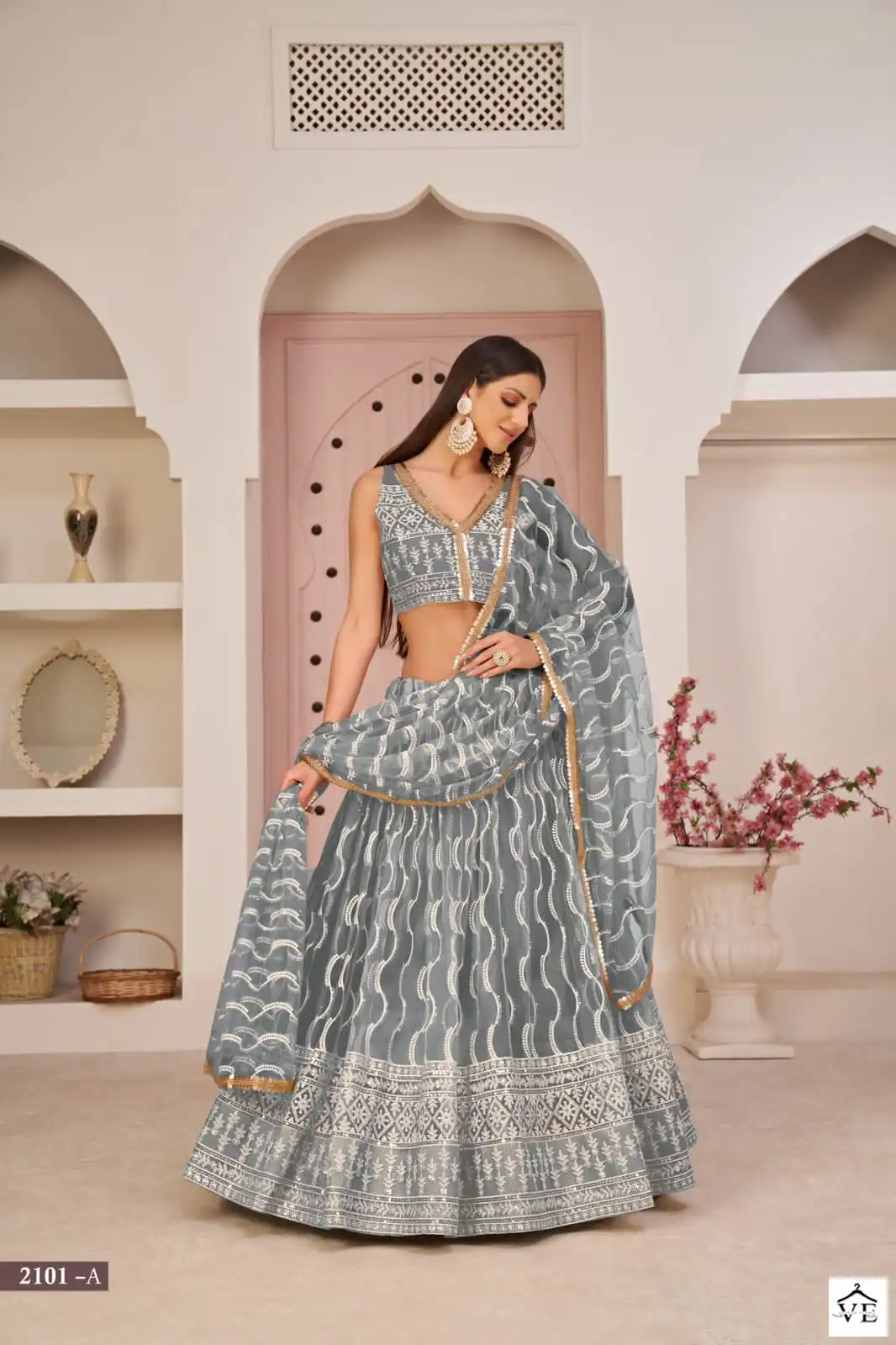 Narayani Fashion 2101 Butterfly Net Wholesale Lehenga Catalog - Image 2