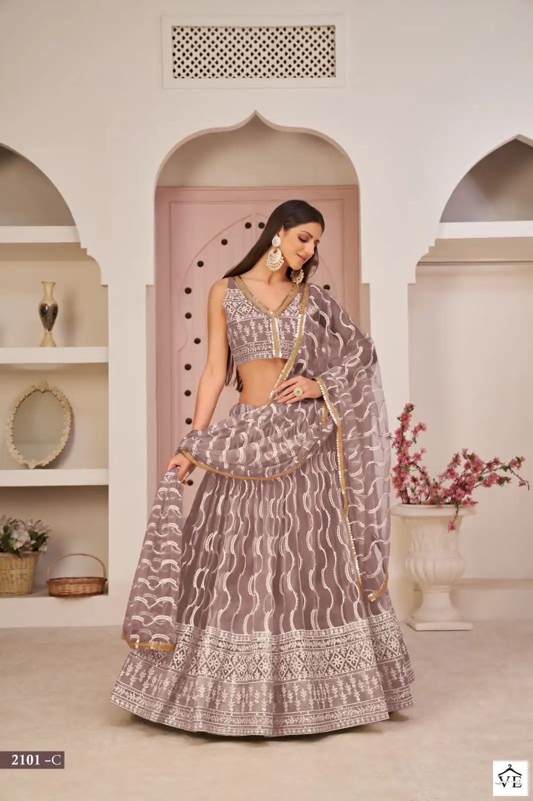 Narayani Fashion 2101 Butterfly Net Wholesale Lehenga Catalog - Image 3