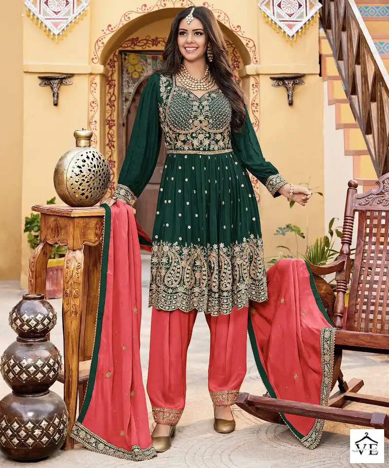 Your Choice Emaar Heavy Chinon Wholesale Readymade Suits Catalog