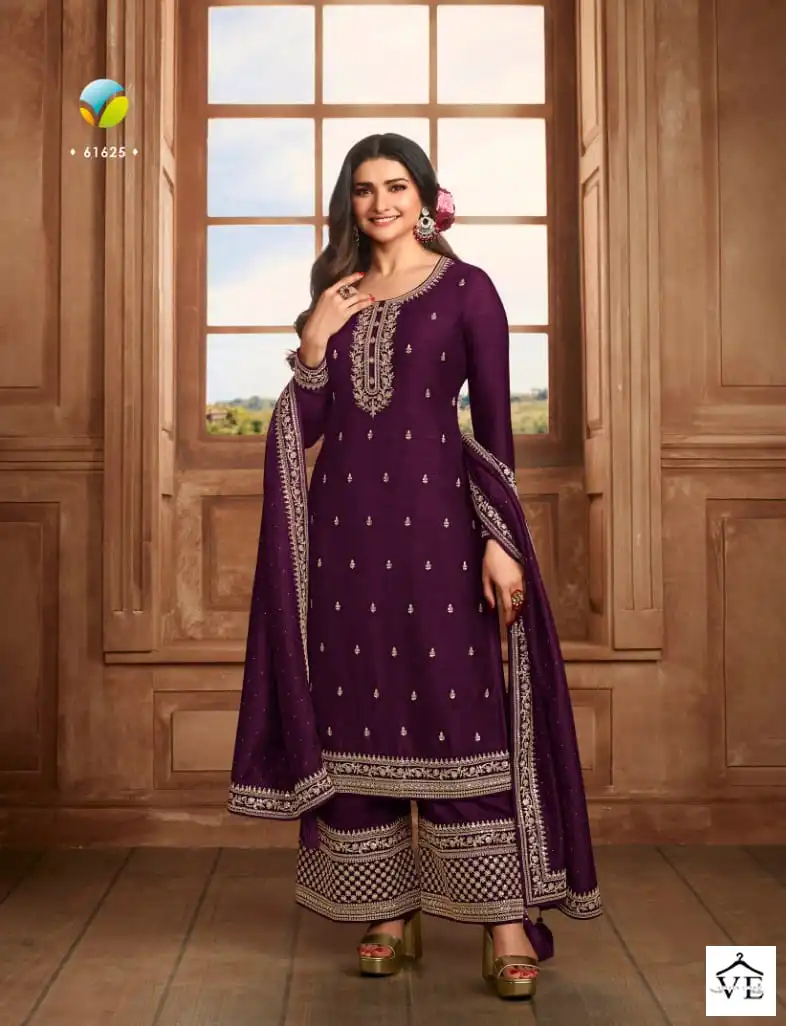 Vinay Kaseesh - Shaheen-3 Silk Georgette Wholesale Fancy Suits Catalog - Image 2