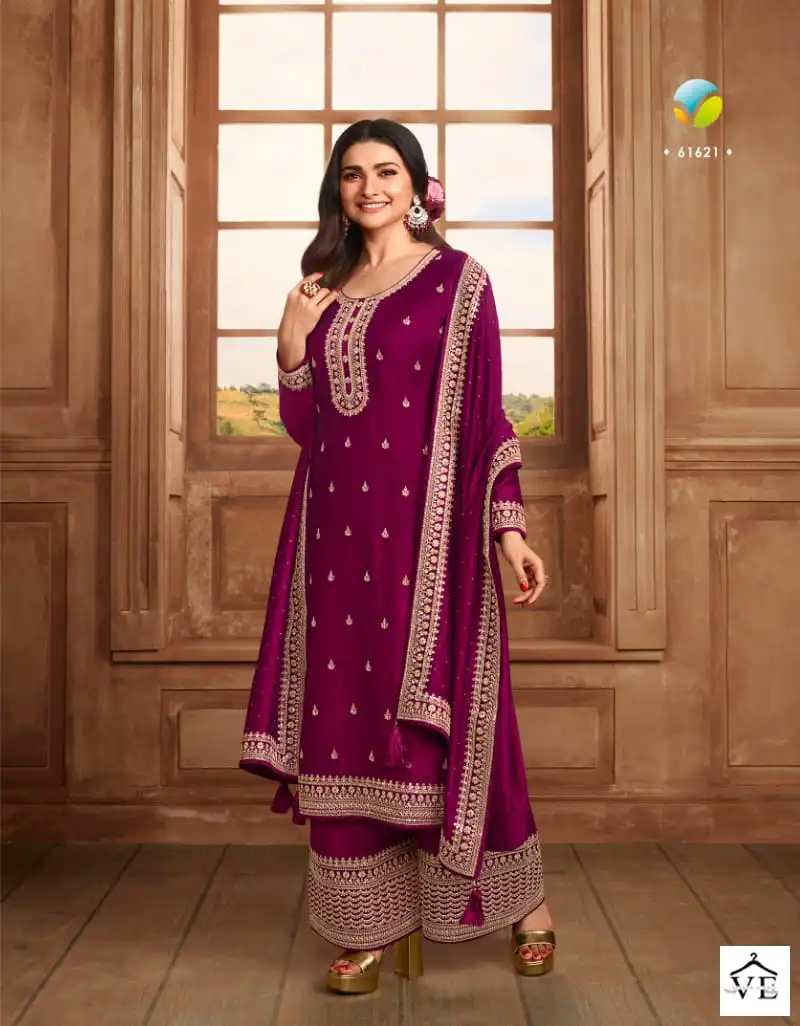Vinay Kaseesh - Shaheen-3 Silk Georgette Wholesale Fancy Suits Catalog - Image 3