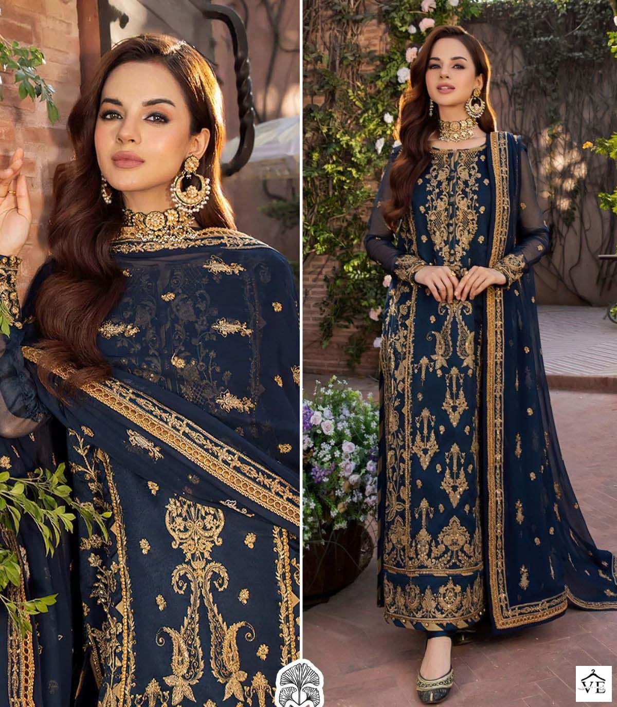 Zaha Khushbu Vol 4 Georgette Wholesale Pakistani Salwar Suit Catalog - Image 4