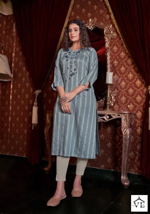 Kalaroop Optical Fancy Rayon Wholesale Kurti Catalog - Image 5