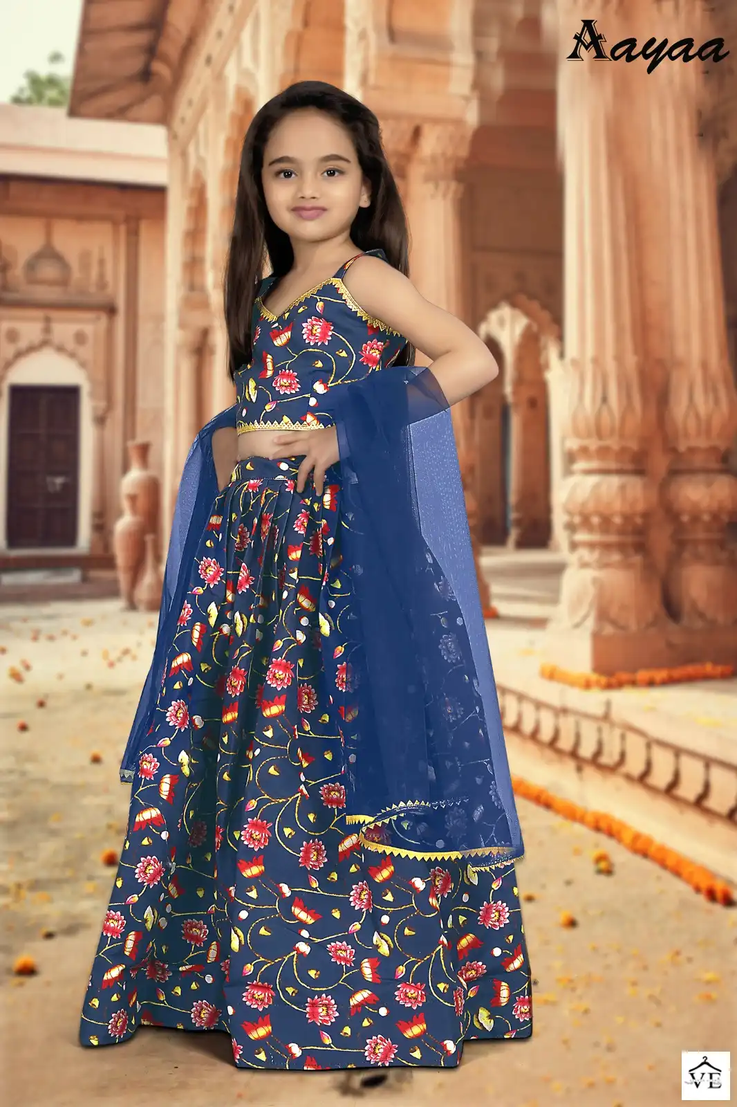 Arya Like Lehenga Choli Festive Wear Wholesale Kids Wear Catalog Brown 1 -  The Ethnic World