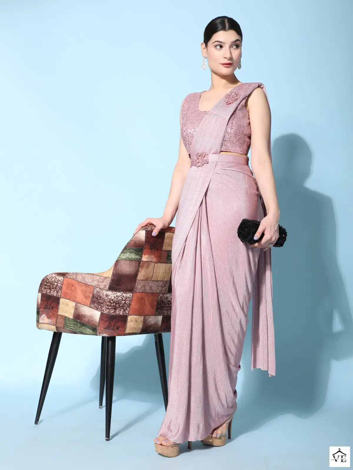 Buy Multi Colored Crush Satin Silk Fabric Festive Wear Lehenga Choli Online  - LEHV3035 | Appelle Fashion
