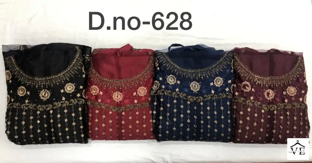 Swagat 628A To 628D Net Wholesale Designer Salwar Suit Catalog - Image 6