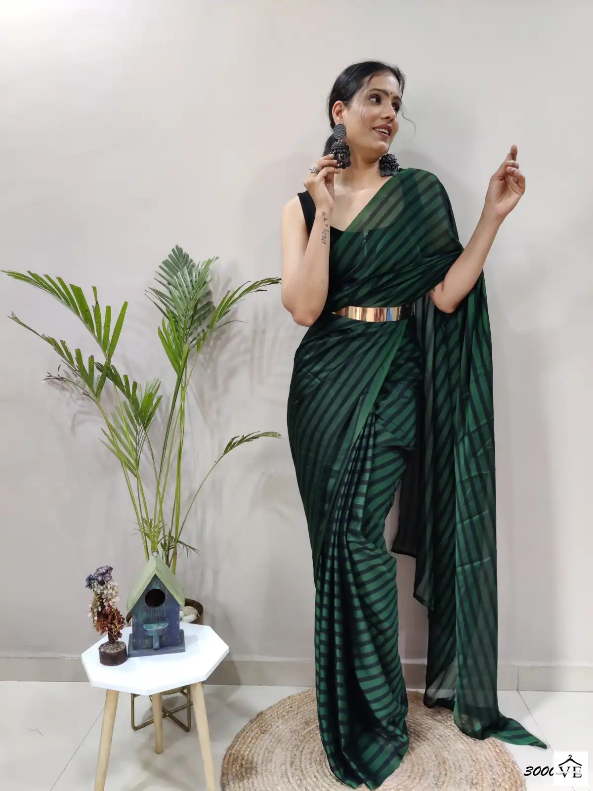 Fancy Grey Ready To Wear One Minute Saree In Satin Silk, Party