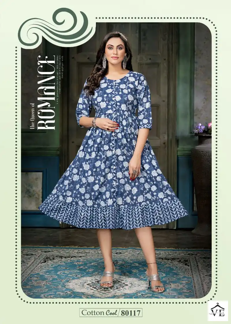 Mayra Cotton Cool Pure Jaipur Cambric 60*60 Cotton Wholesale Kurti Catalog - Image 2