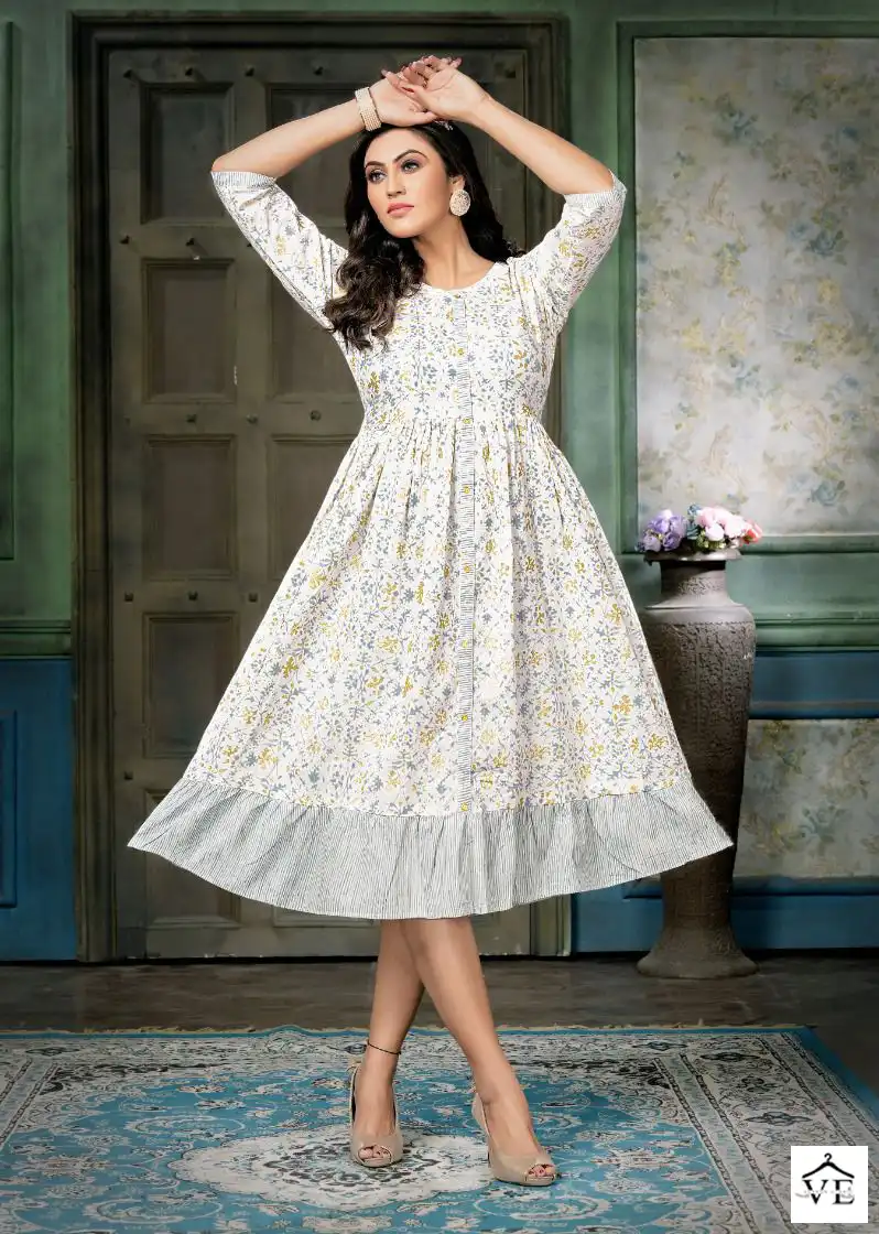 Mayra Cotton Cool Pure Jaipur Cambric 60*60 Cotton Wholesale Kurti Catalog - Image 3