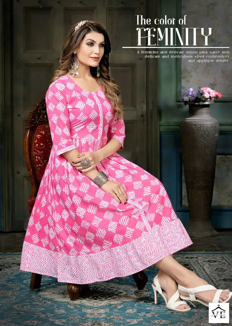 Mayra Cotton Cool Pure Jaipur Cambric 60*60 Cotton Wholesale Kurti Catalog - Image 4