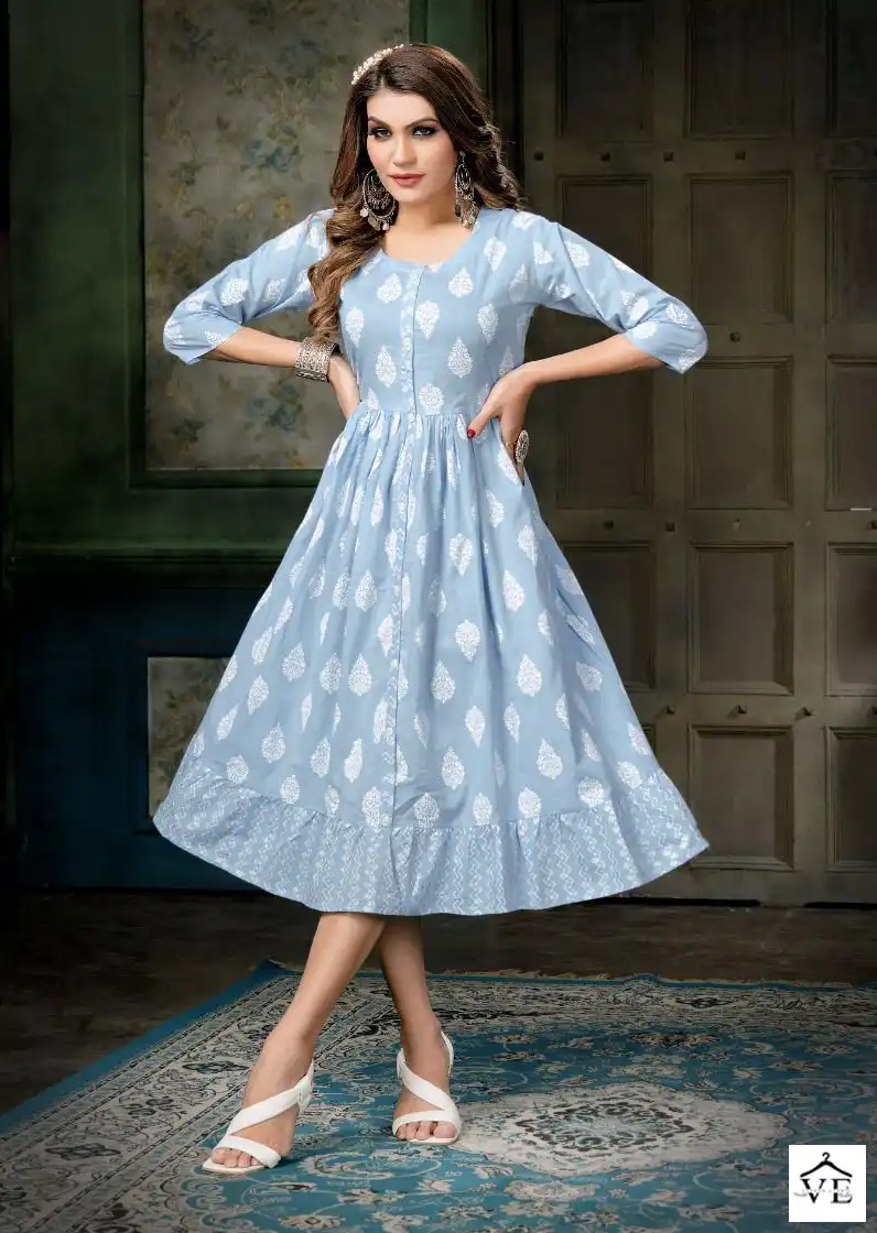 Mayra Cotton Cool Pure Jaipur Cambric 60*60 Cotton Wholesale Kurti Catalog - Image 6