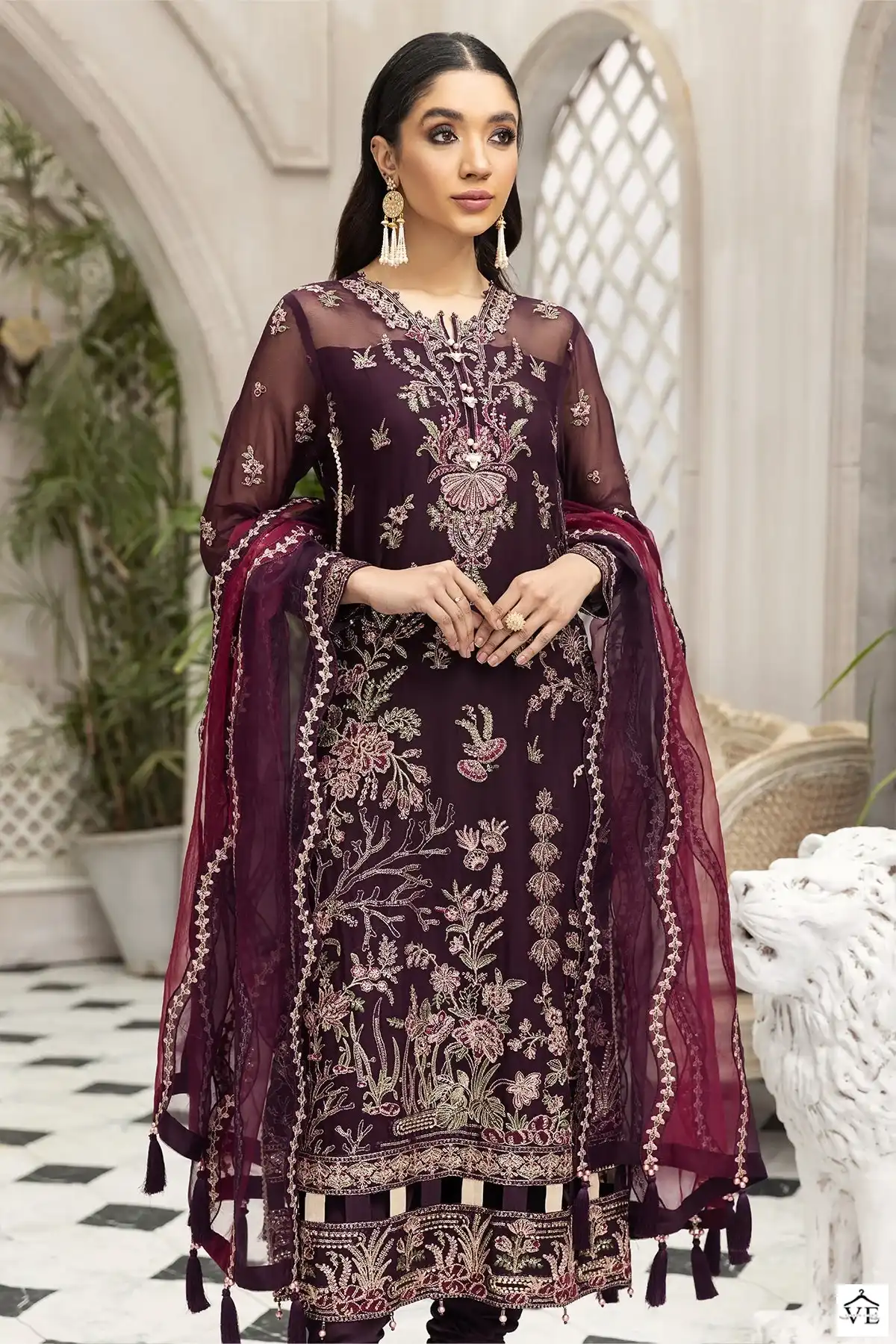 Elaf G-162 Butterfly Net Wholesale Pakistani Suit - Image 5