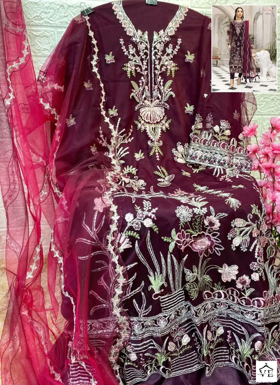 Elaf G-162 Butterfly Net Wholesale Pakistani Suit - Image 8