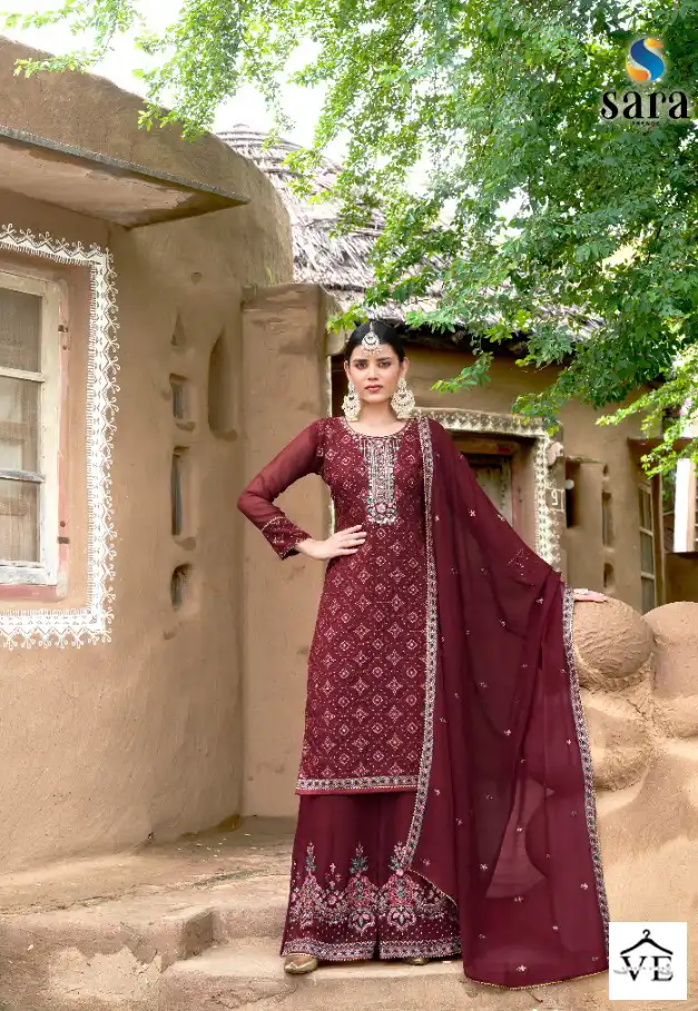 Sara Trendz Niharika Georgette Wholesale Fancy Suits Catalog - Image 4