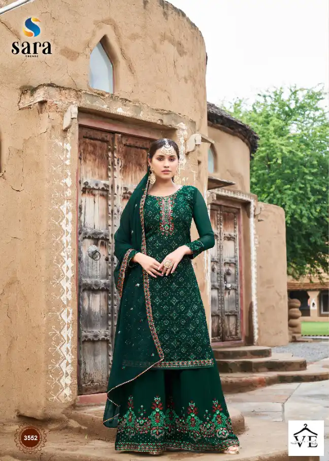 Sara Trendz Niharika Georgette Wholesale Fancy Suits Catalog - Image 3
