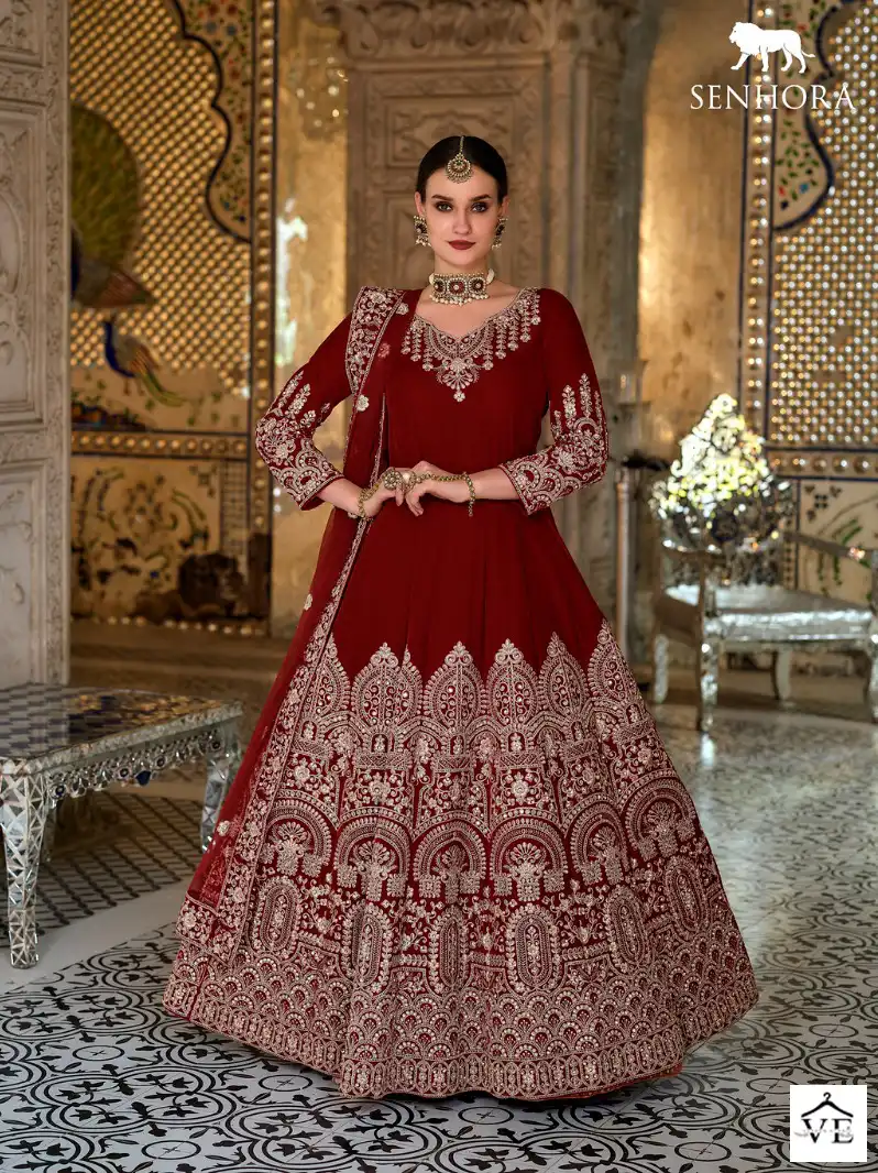 Senhora Dulhan Vol-42 9000 Velvet Wholesale Bridal Suit Catalog - Image 7