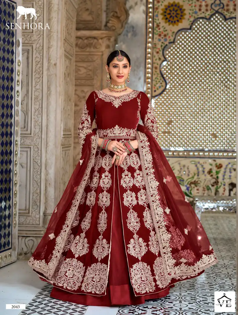 Senhora Dulhan Vol-42 9000 Velvet Wholesale Bridal Suit Catalog - Image 9