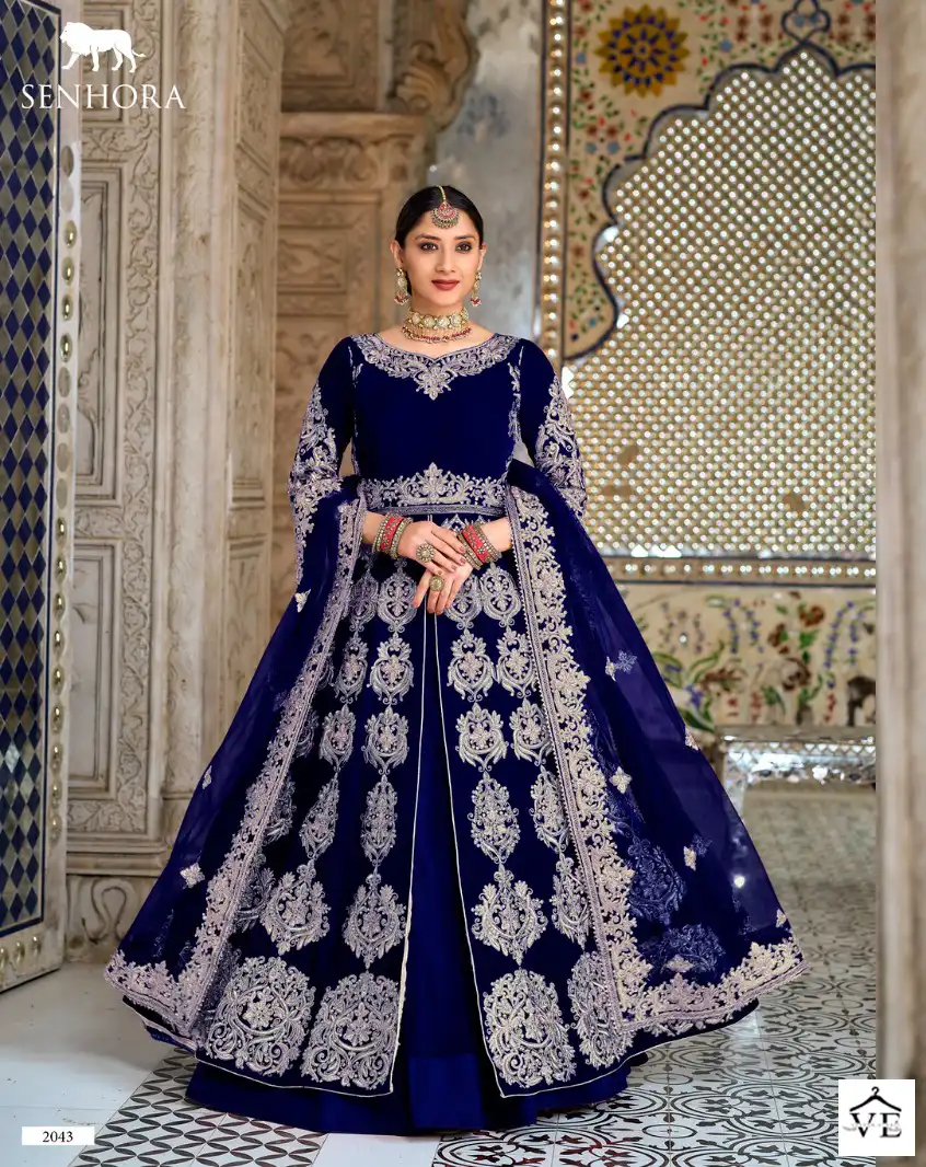 Senhora Dulhan Vol-42 9000 Velvet Wholesale Bridal Suit Catalog - Image 10