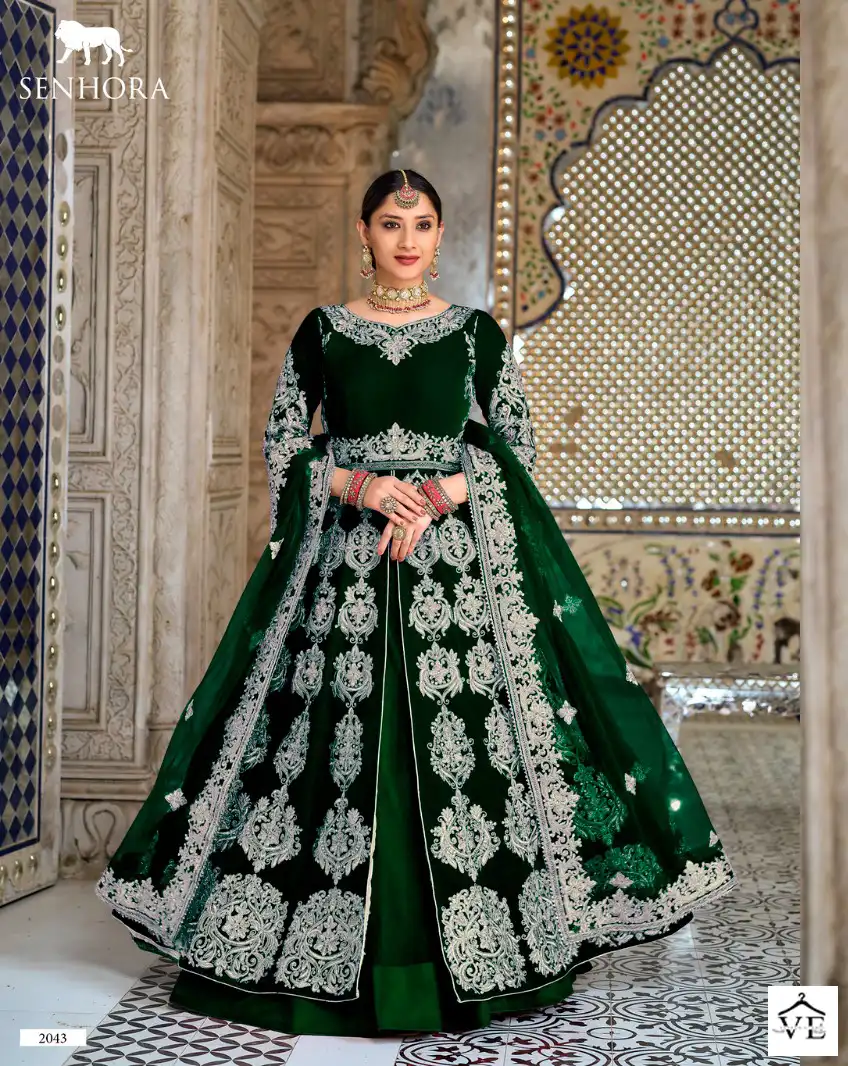 Senhora Dulhan Vol-42 9000 Velvet Wholesale Bridal Suit Catalog - Image 11