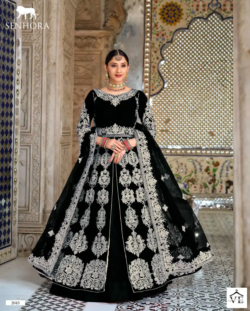 Senhora Dulhan Vol-42 9000 Velvet Wholesale Bridal Suit Catalog - Image 12