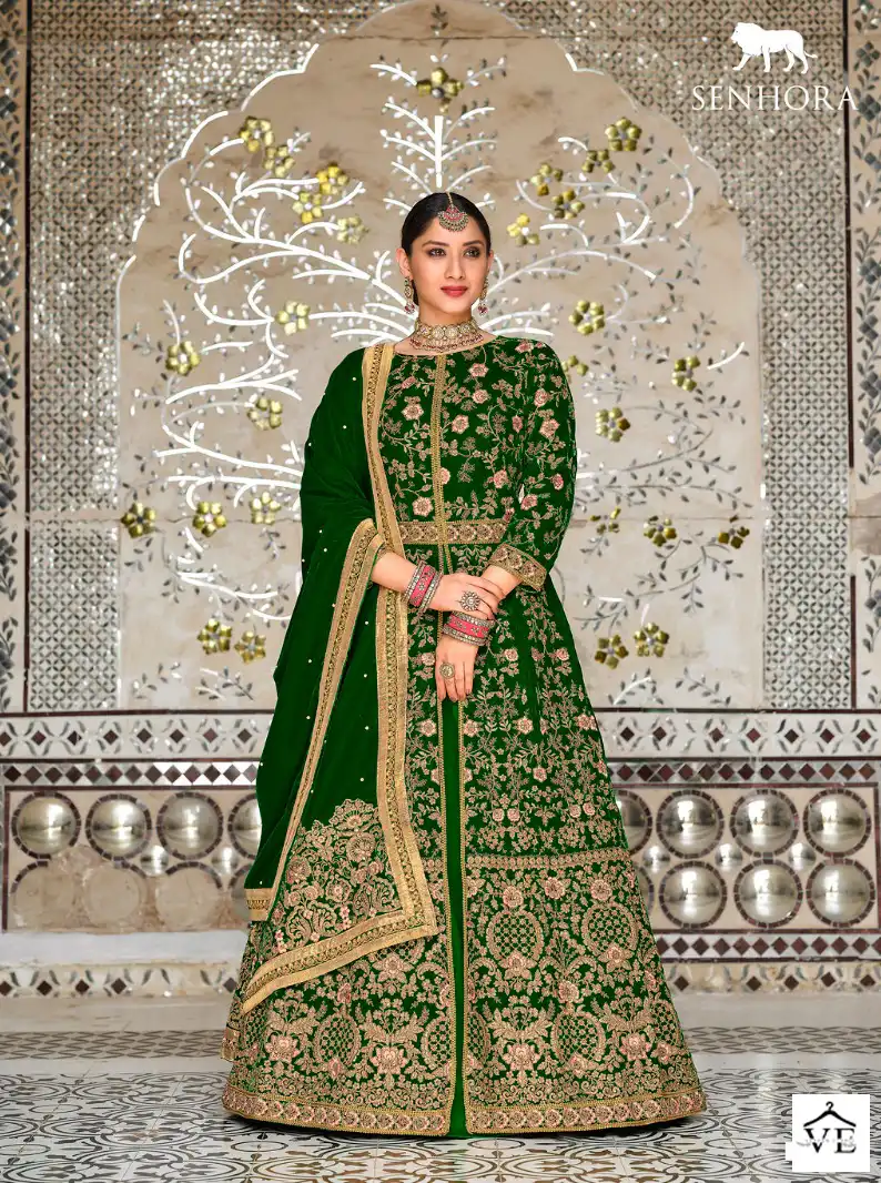 Senhora Dulhan Vol-42 9000 Velvet Wholesale Bridal Suit Catalog - Image 13