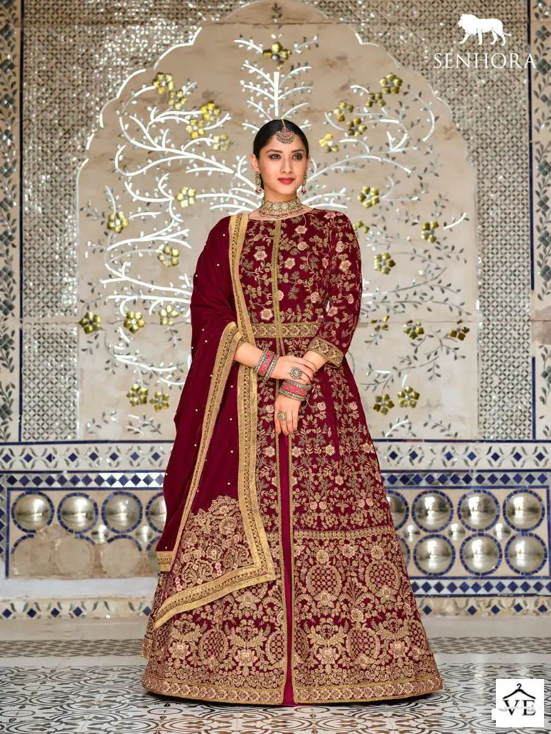 Senhora Dulhan Vol-42 9000 Velvet Wholesale Bridal Suit Catalog - Image 14