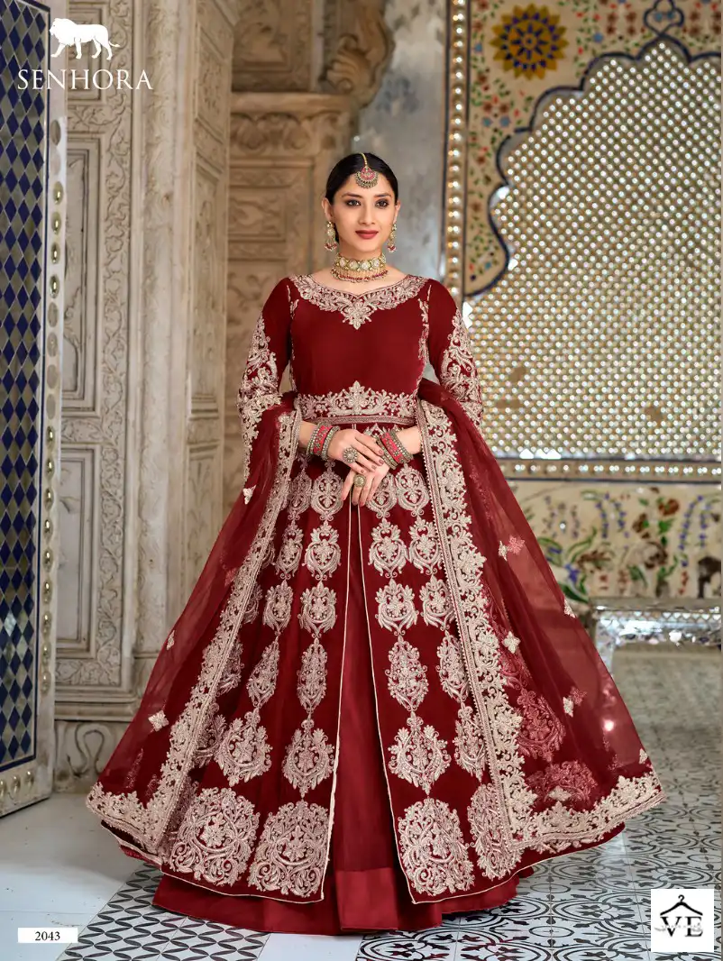 Senhora Dulhan Vol-42 9000 Velvet Wholesale Bridal Suit Catalog - Image 18