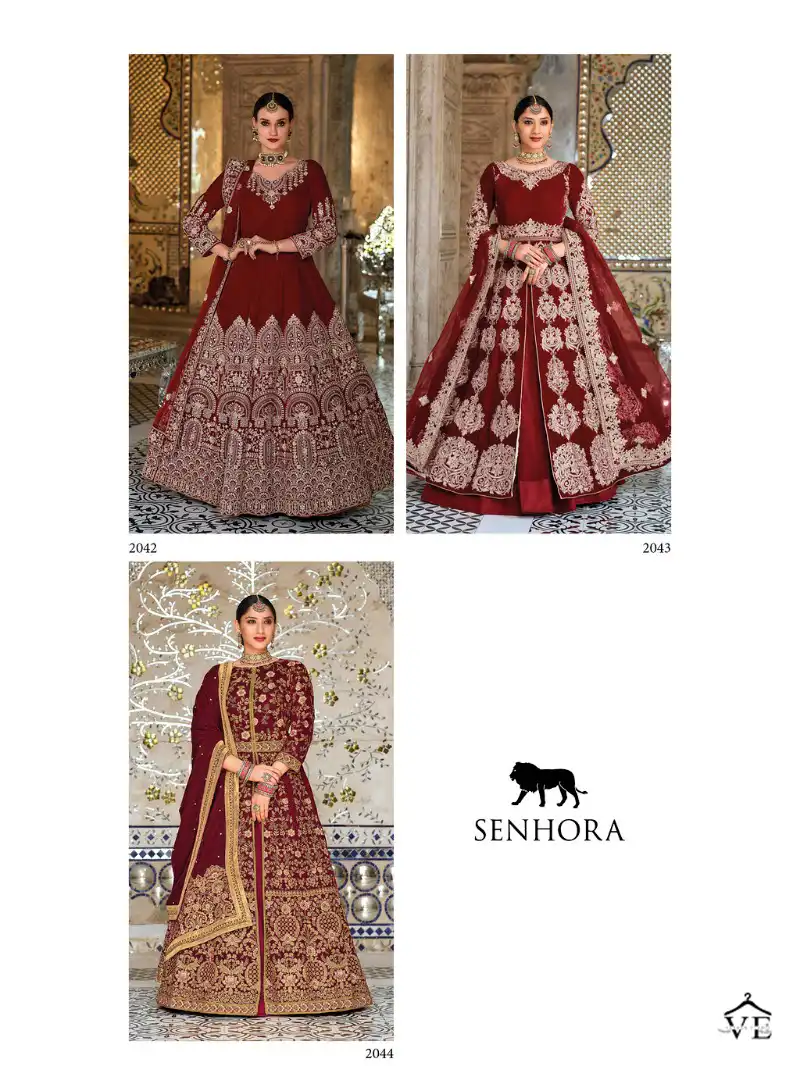 Senhora Dulhan Vol-42 9000 Velvet Wholesale Bridal Suit Catalog - Image 20