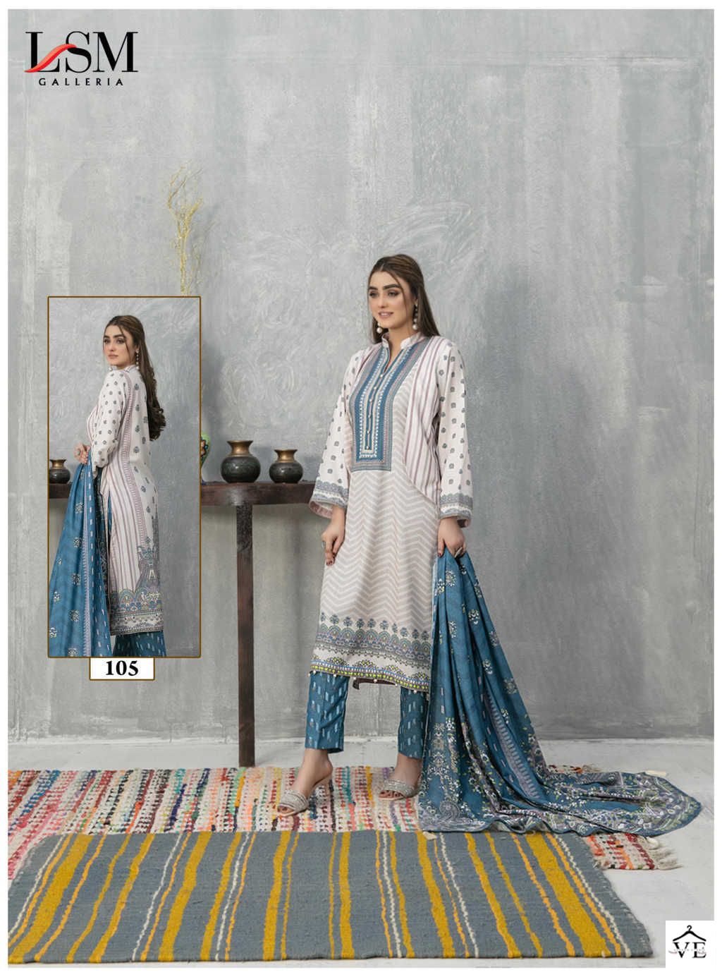 Lsm Galleria Sana Samia Luxury Lawn Print Collection Pure Heavy Lawn
