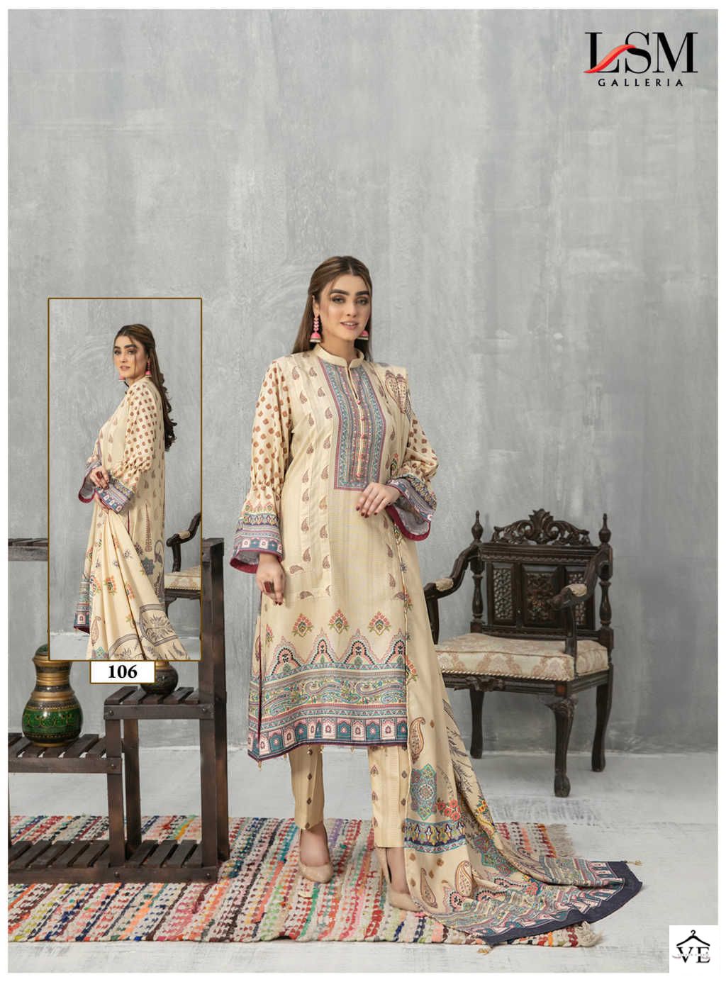 Lsm Galleria Sana Samia Luxury Lawn Print Collection Pure Heavy Lawn