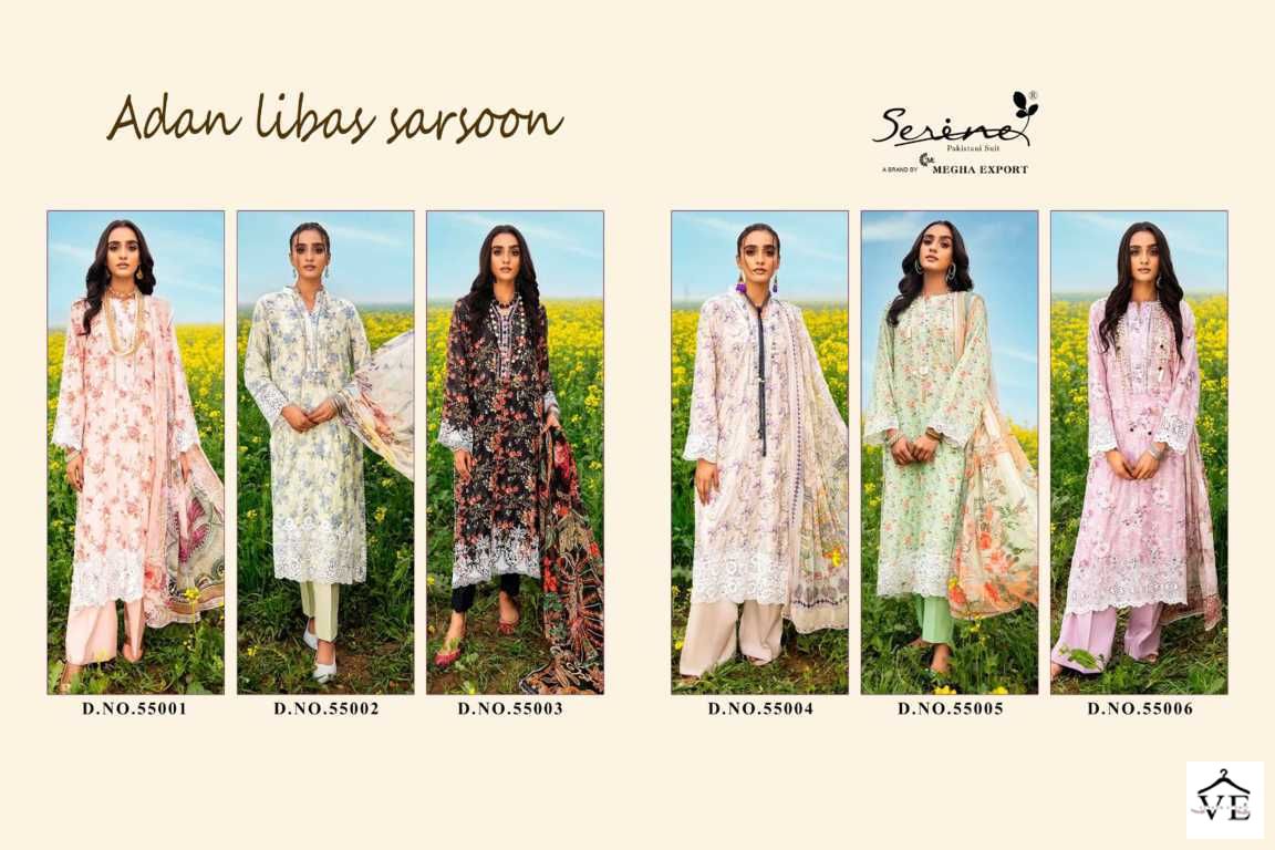 Serene Adan Libas Sersoon Lawn Cotton Wholesale Pakistani Salwar Suit Catalog - Image 7