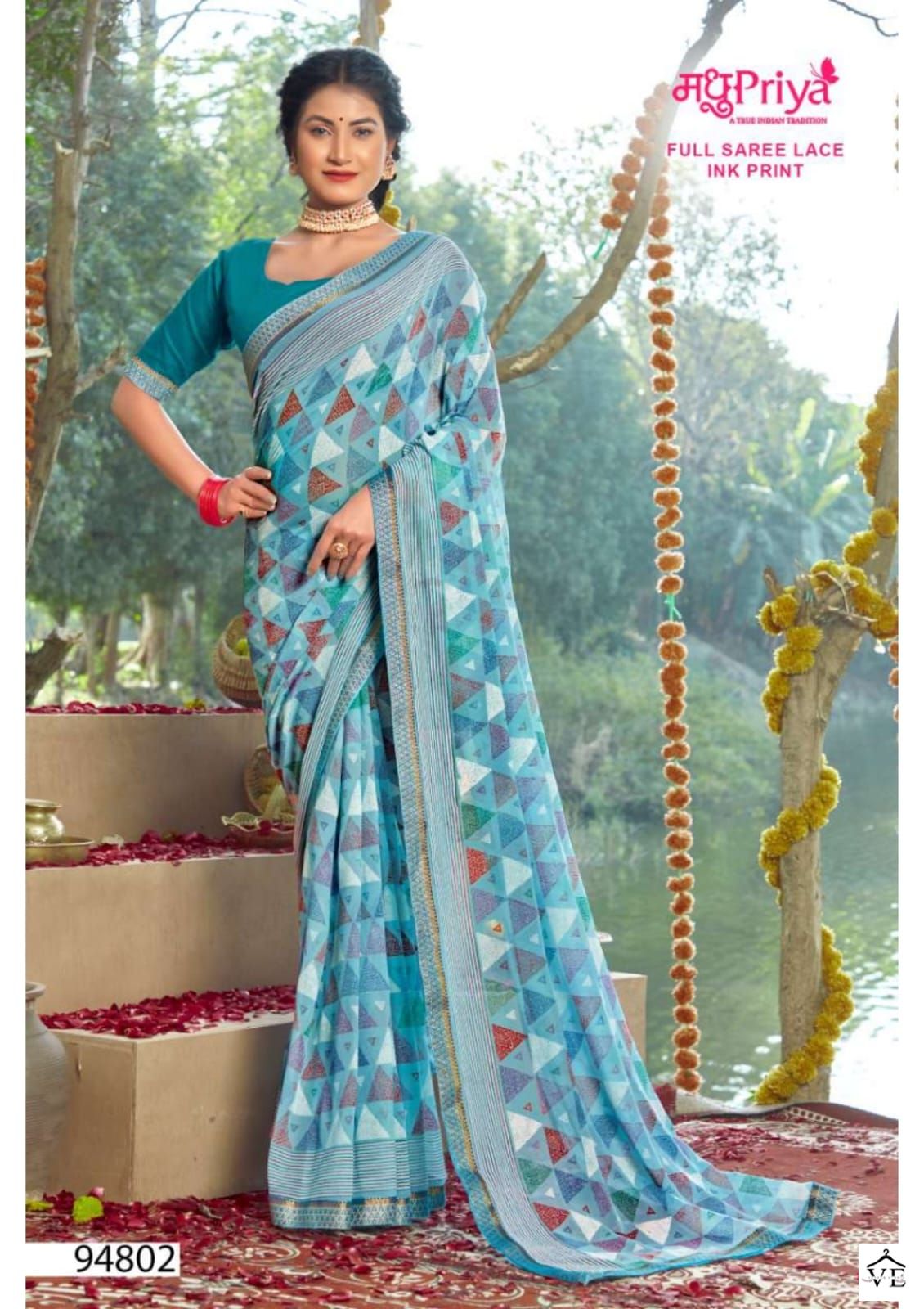 Madhupriya Aadhira 60 Gm Georgette Wholesale Sarees Catalog - Image 4