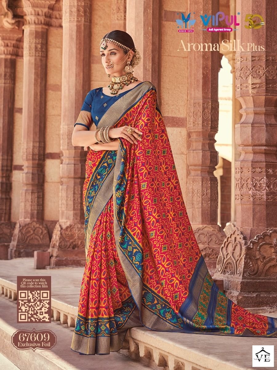 JALSA VOL-2 BY VIPUL 52002 TO 52013 SERIES GEORGETTE UNSTICHED SAREES  WHOLESALE 12 PCS