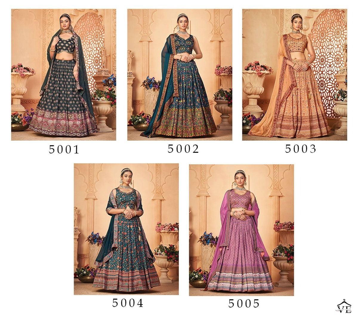 Vardan Ethnic Aakrut Vol 5 Heavy Chinon Wholesale Lehenga Catalog