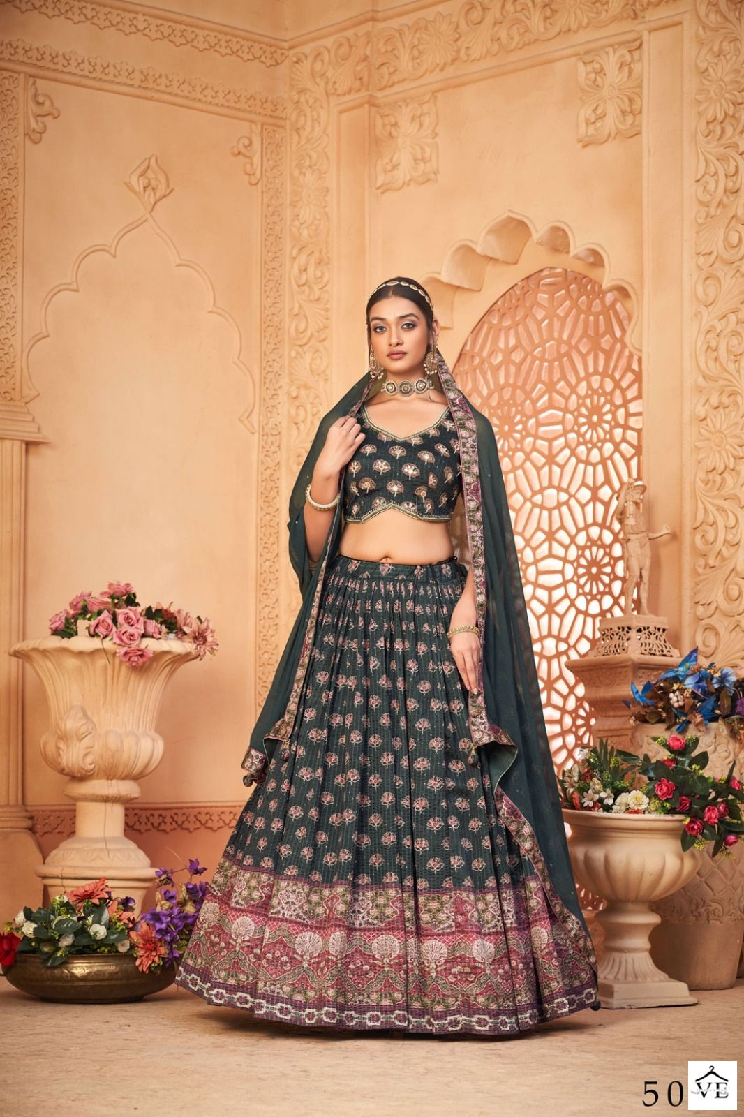 Vardan Ethnic Aakrut Vol 5 Heavy Chinon Wholesale Lehenga Catalog