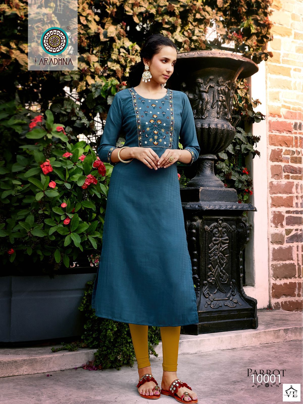 Aradhna Parrot Vol 10 Fancy Wholesale Kurtis Catalog - Image 2
