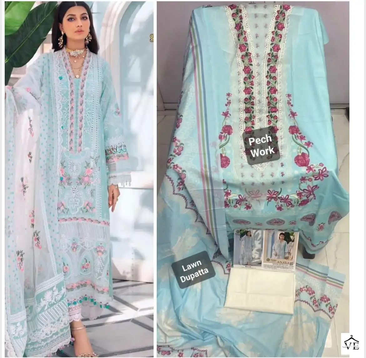 Shai Libaas Anaya Pure Cambric Cotton Wholesale Pakistani Salwar Suit Catalog - Image 2