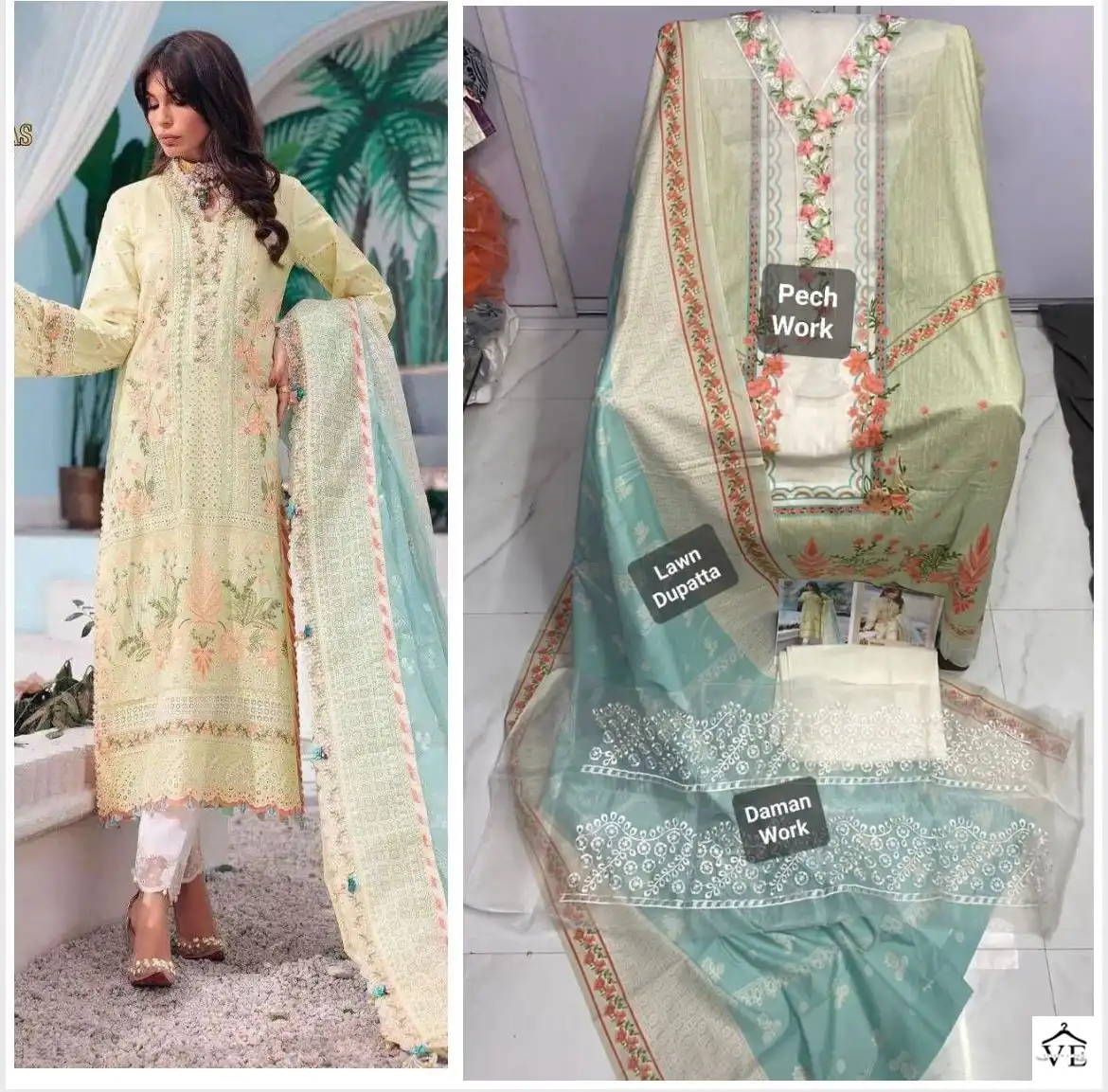 Shai Libaas Anaya Pure Cambric Cotton Wholesale Pakistani Salwar Suit Catalog - Image 3