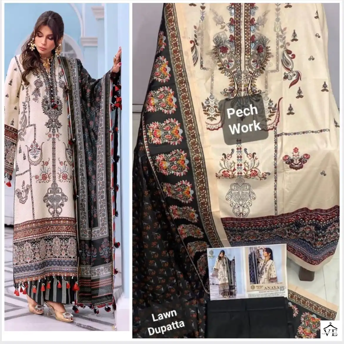 Shai Libaas Anaya Pure Cambric Cotton Wholesale Pakistani Salwar Suit Catalog - Image 4