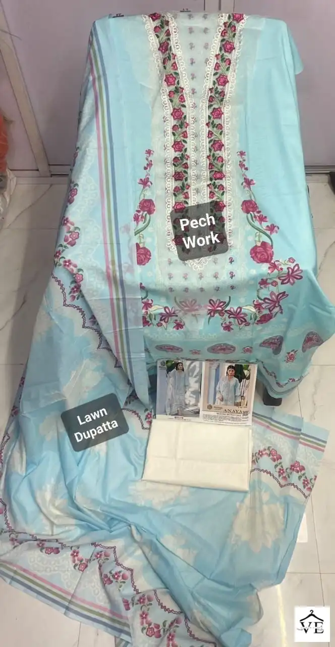 Shai Libaas Anaya Pure Cambric Cotton Wholesale Pakistani Salwar Suit Catalog - Image 7