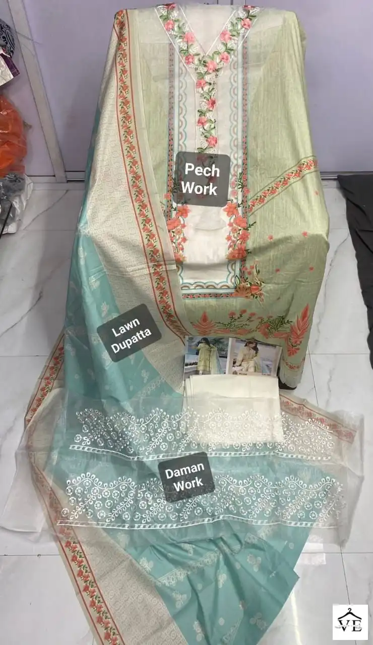 Shai Libaas Anaya Pure Cambric Cotton Wholesale Pakistani Salwar Suit Catalog - Image 8