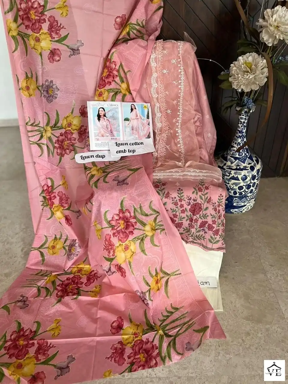 House Of Lawn Maria B Secret Garden Vol 2 Pure Lawn Wholesale Pakistani Salwar Suit Catalog - Image 3