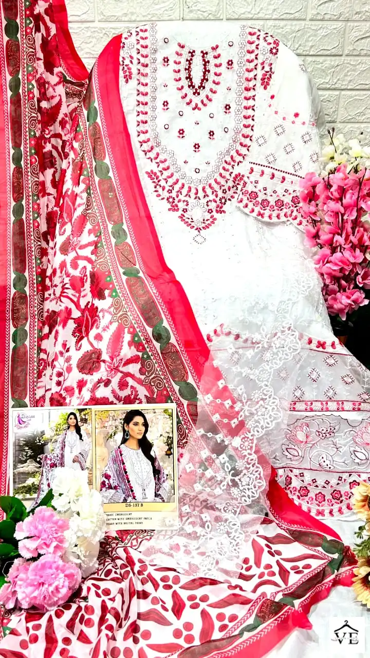 Dinsaa Roohi Color Cambric Wholesale Pakistani Salwar Suit Catalog - Image 10