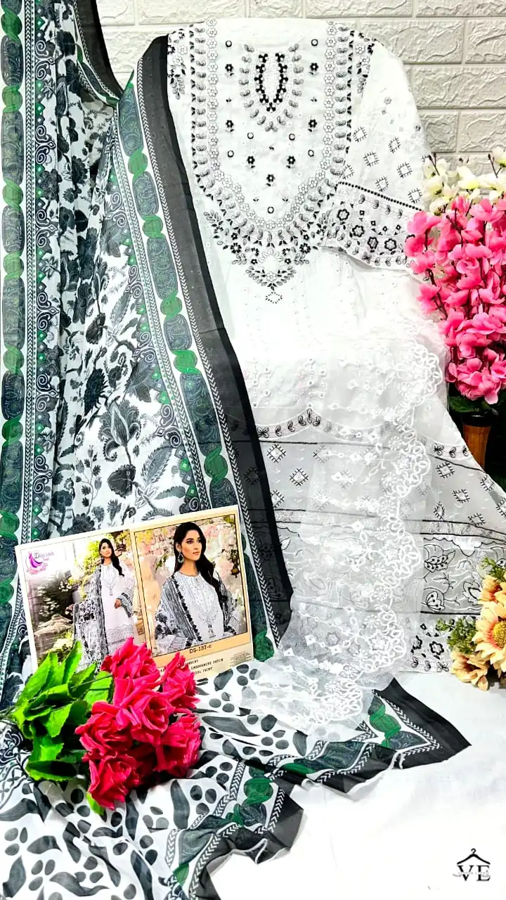 Dinsaa Roohi Color Cambric Wholesale Pakistani Salwar Suit Catalog - Image 14