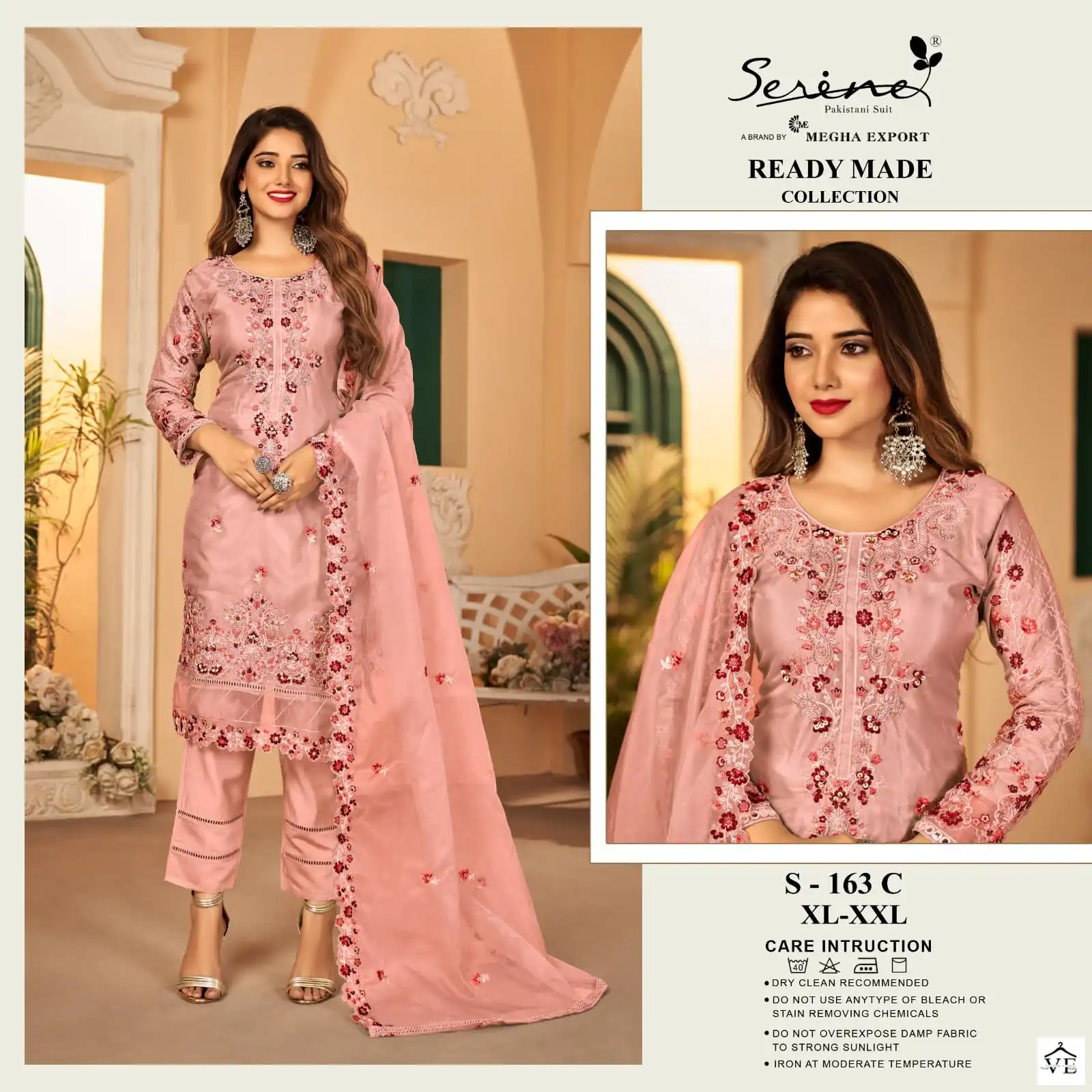 Serine S 163 Organza Wholesale Pakistani Readymade Salwar Suit Catalog - Image 2