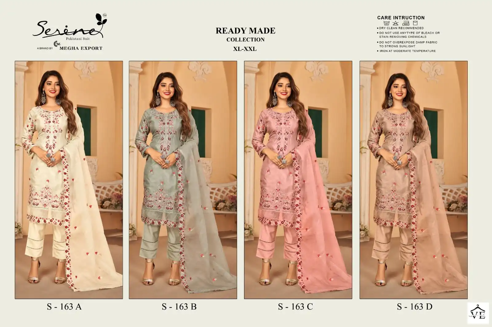 Serine S 163 Organza Wholesale Pakistani Readymade Salwar Suit Catalog - Image 5