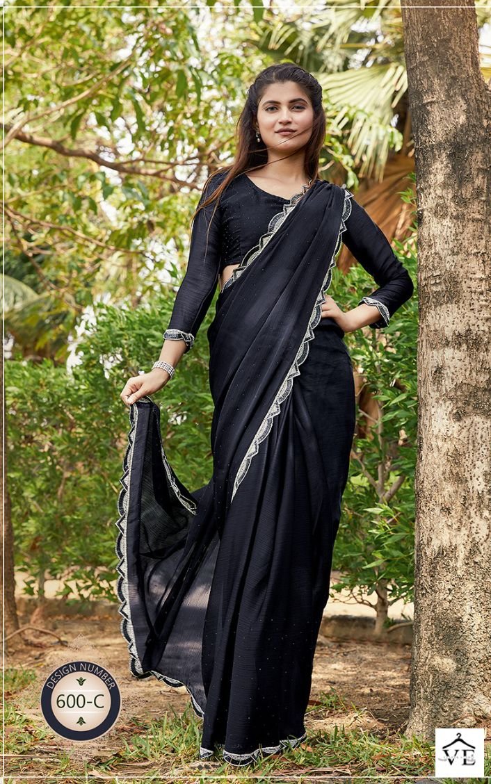 Latest Designer Party Wear Bandhej Silk Saree - Stylecaret.com