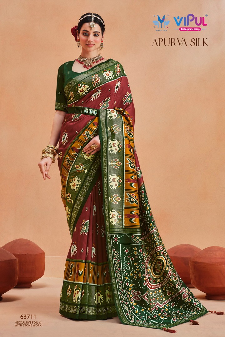 Vipul Apurva Silk Dola Silk Wholesale Sarees Catalog - Image 11