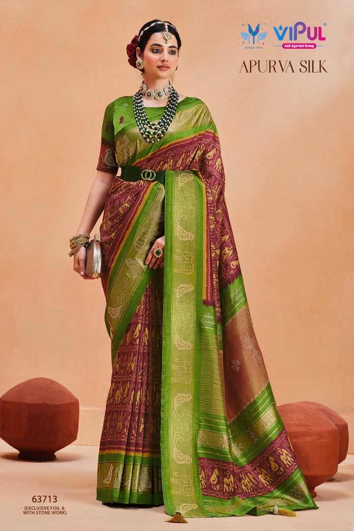 Vipul Apurva Silk Dola Silk Wholesale Sarees Catalog - Image 12