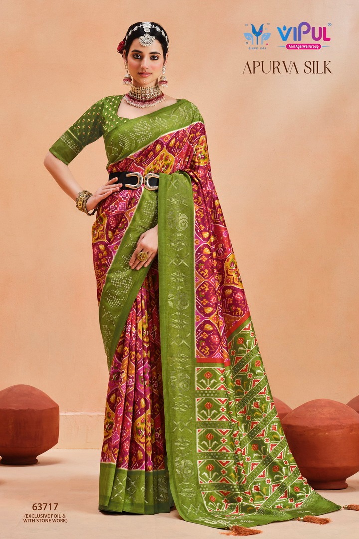 Vipul Apurva Silk Dola Silk Wholesale Sarees Catalog - Image 15